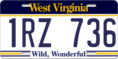 WV license plate 1RZ736