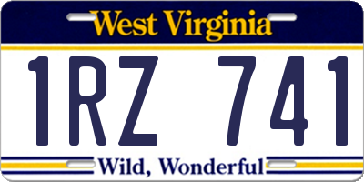 WV license plate 1RZ741
