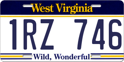 WV license plate 1RZ746