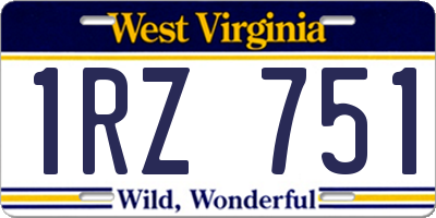WV license plate 1RZ751