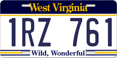WV license plate 1RZ761