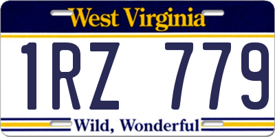 WV license plate 1RZ779