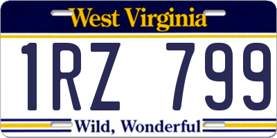 WV license plate 1RZ799