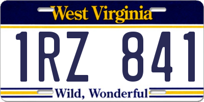 WV license plate 1RZ841