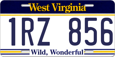 WV license plate 1RZ856