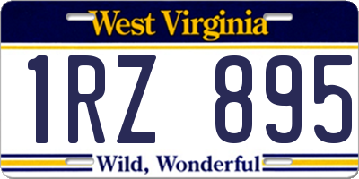 WV license plate 1RZ895