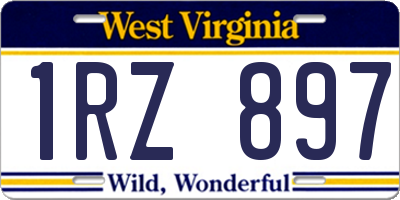 WV license plate 1RZ897