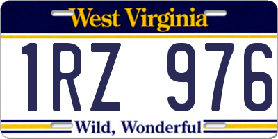 WV license plate 1RZ976
