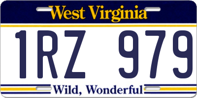 WV license plate 1RZ979