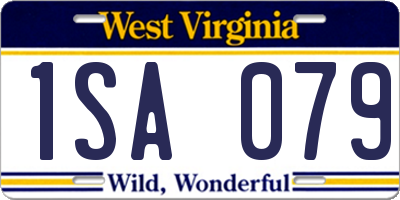 WV license plate 1SA079
