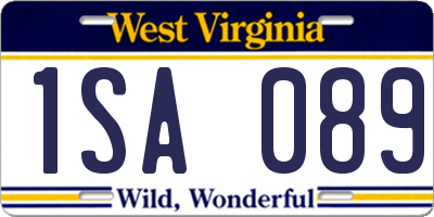 WV license plate 1SA089