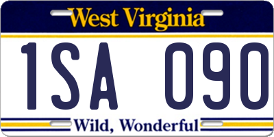 WV license plate 1SA090