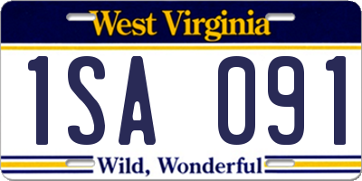 WV license plate 1SA091