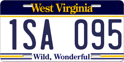 WV license plate 1SA095