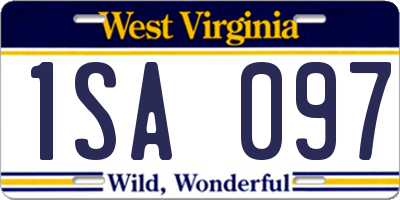 WV license plate 1SA097