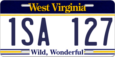 WV license plate 1SA127