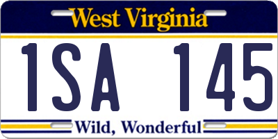 WV license plate 1SA145