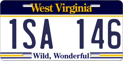 WV license plate 1SA146