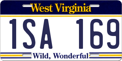 WV license plate 1SA169