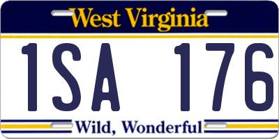 WV license plate 1SA176