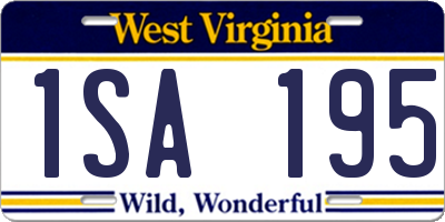 WV license plate 1SA195