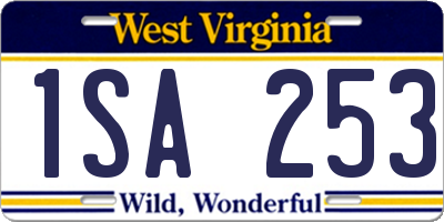 WV license plate 1SA253