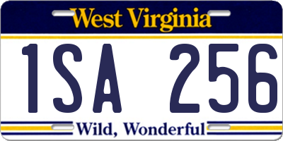 WV license plate 1SA256