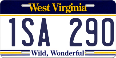 WV license plate 1SA290