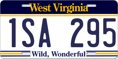 WV license plate 1SA295
