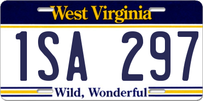 WV license plate 1SA297