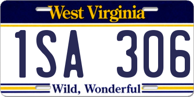 WV license plate 1SA306