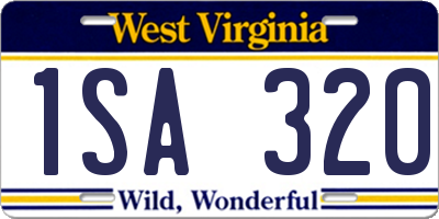 WV license plate 1SA320