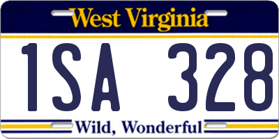 WV license plate 1SA328