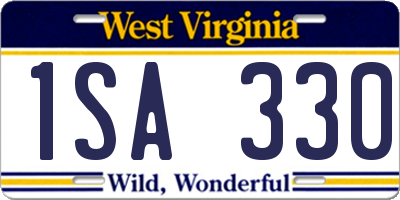 WV license plate 1SA330