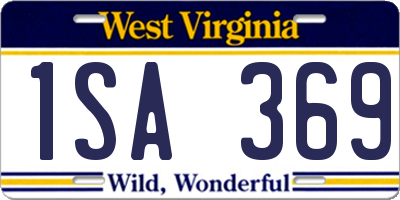 WV license plate 1SA369