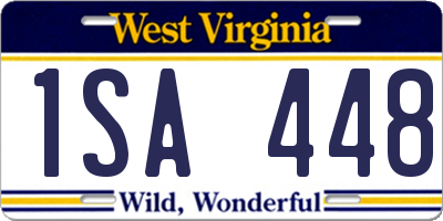 WV license plate 1SA448