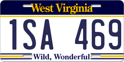 WV license plate 1SA469