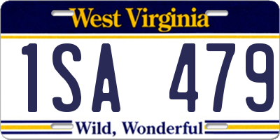 WV license plate 1SA479