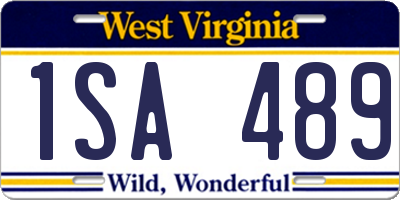 WV license plate 1SA489