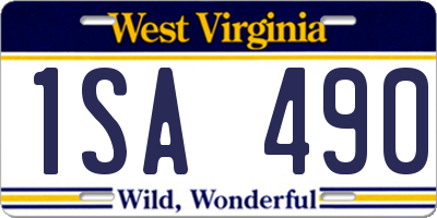 WV license plate 1SA490