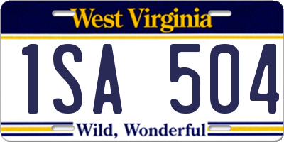 WV license plate 1SA504