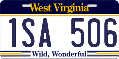 WV license plate 1SA506