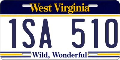 WV license plate 1SA510