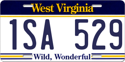 WV license plate 1SA529