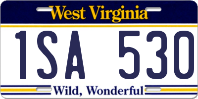 WV license plate 1SA530