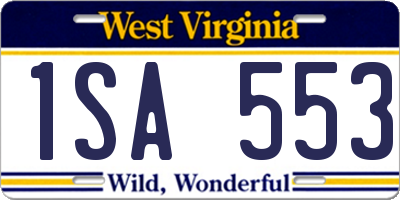 WV license plate 1SA553