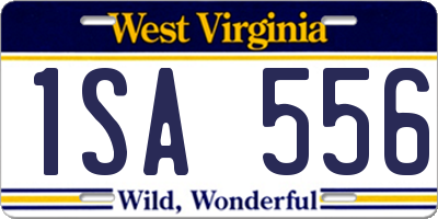 WV license plate 1SA556