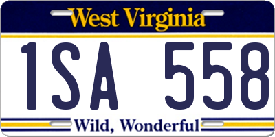 WV license plate 1SA558