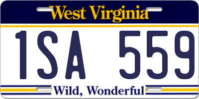 WV license plate 1SA559
