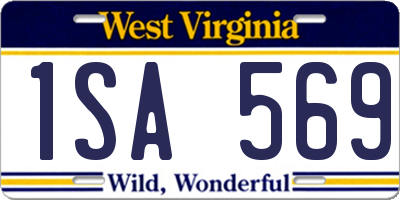WV license plate 1SA569